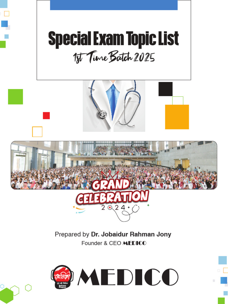 Special Exam Topic List 1st Time BV Batch 2025 | PDF