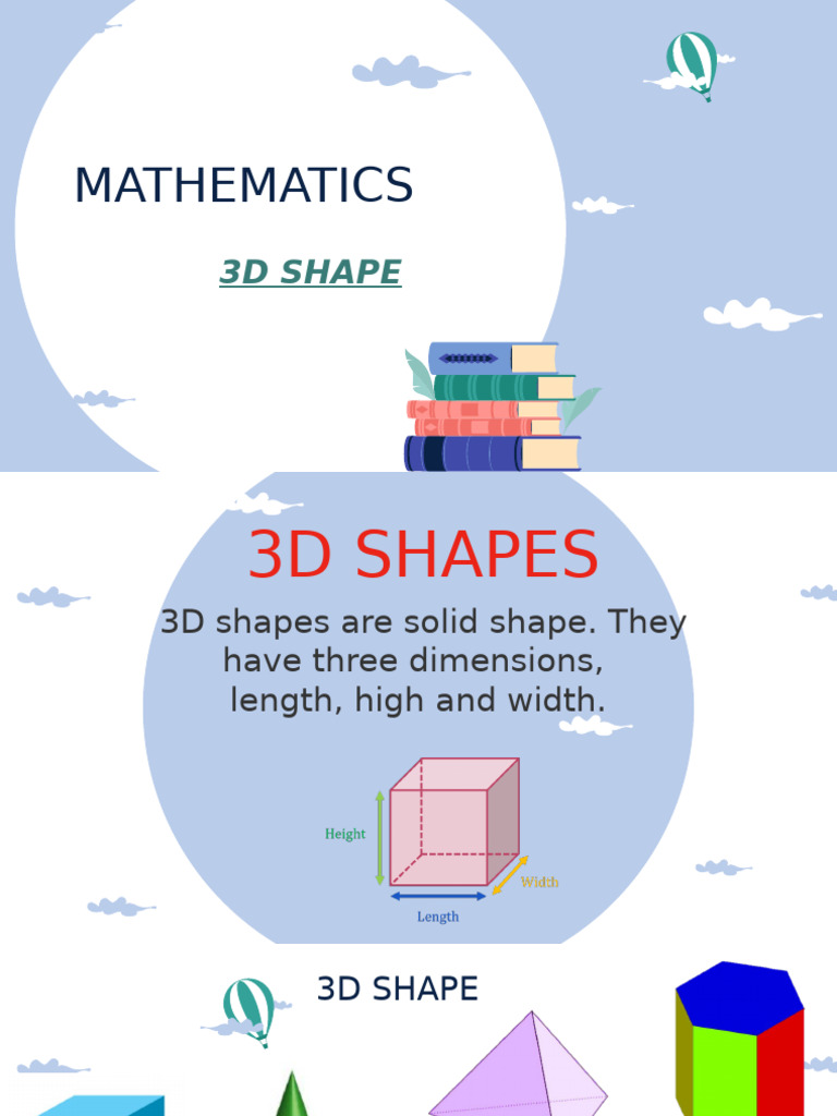 Understanding 3D Shapes and Properties | PDF