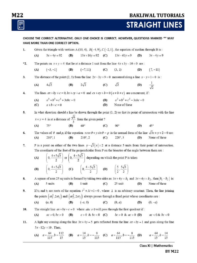 FS-1 Straight Lines | PDF