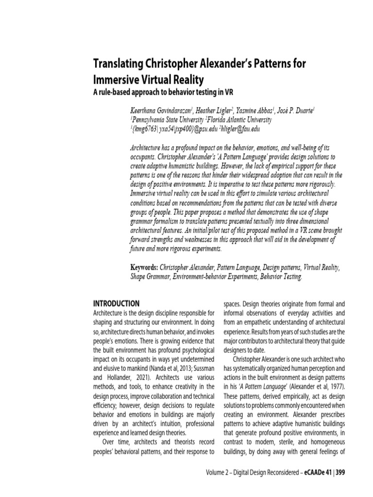 Ecaade2023 450 | PDF | Virtual Reality | Perception
