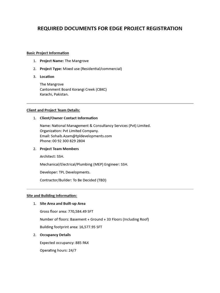 Edge Project Registration: The Mangrove | PDF