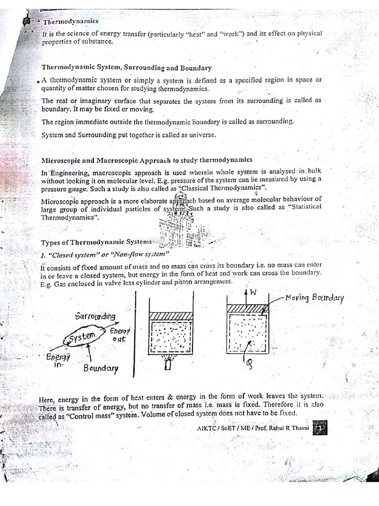 Thermodynamics Notes | PDF