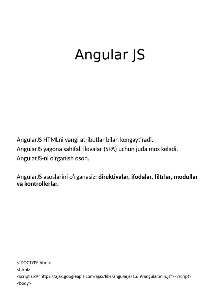 Angular JS | PDF | Angular Js | Technology Development