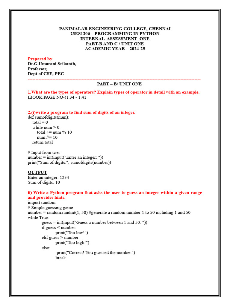 Python Programming Basics and Examples | PDF | Control Flow | String ...