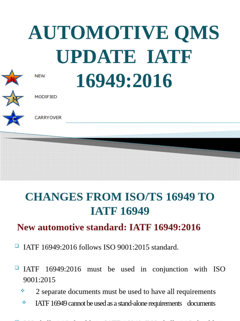 Automotive Qms Update Iatf 16949 Dushyant | PDF | Quality Management ...