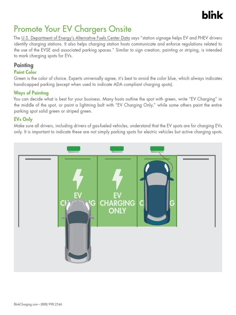 Promote_EV_Chargers_On_Site_Blink. | PDF | Electric Vehicle | Parking