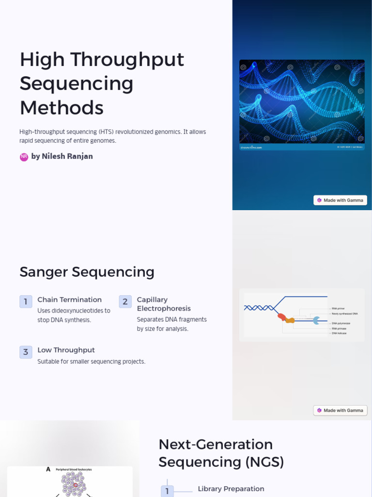High Throughput Sequencing Methods | PDF