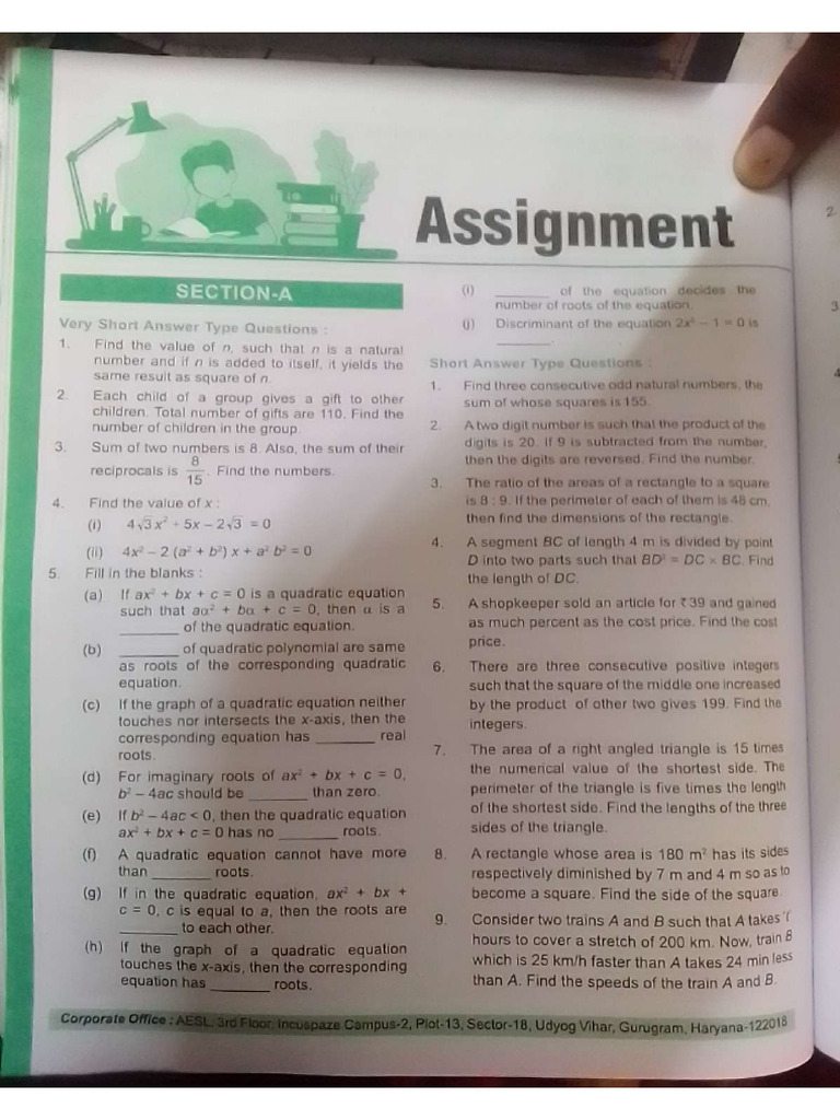 Aakash Institute Class 10 Maths CH 4 Exercise | PDF