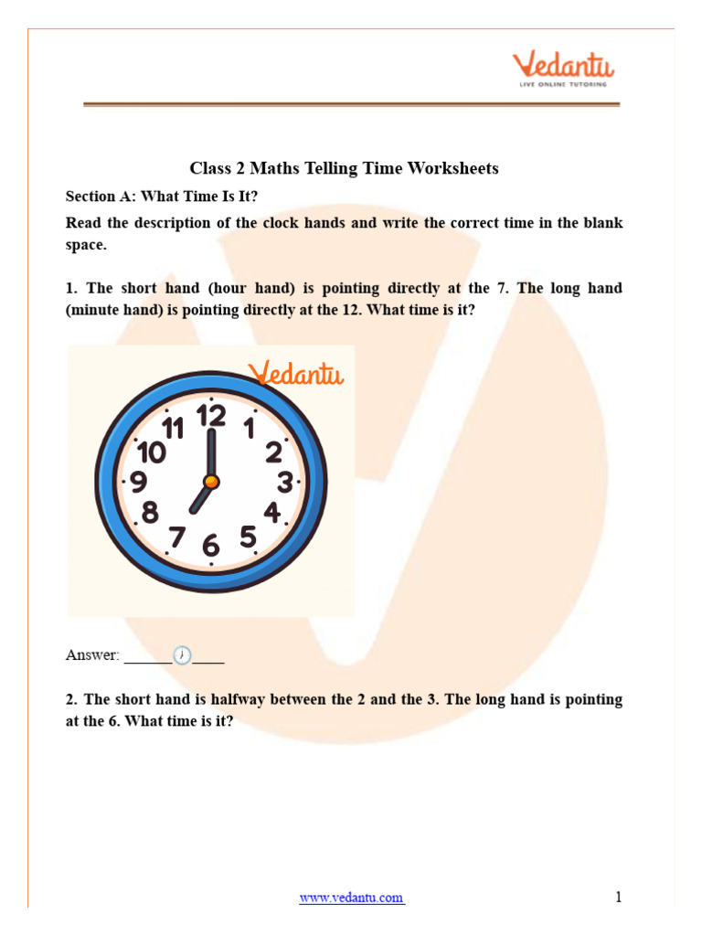 Class 2 Maths Time Worksheets | PDF | Chess | Chess Theory