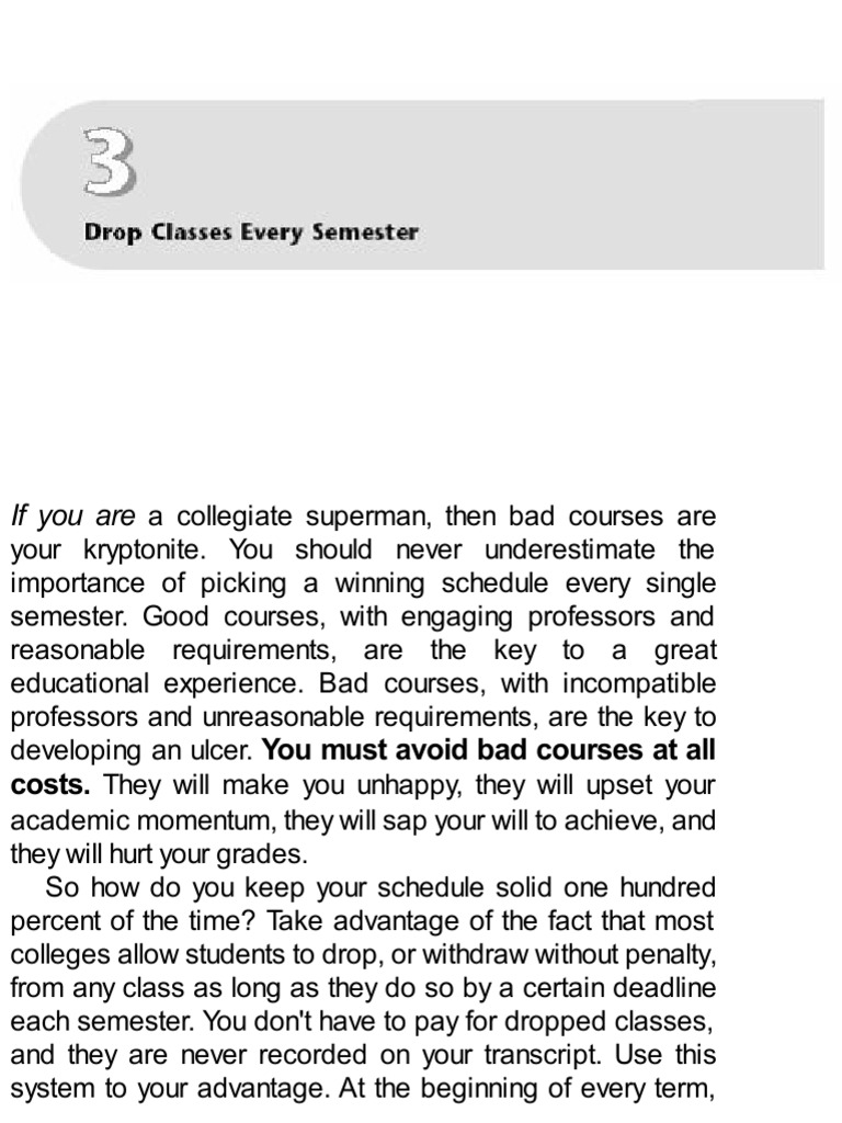 Avoiding Bad Courses in College | PDF