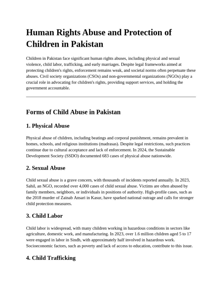 3. Human Rights Abuse and Protection | PDF | Human Trafficking | Child ...