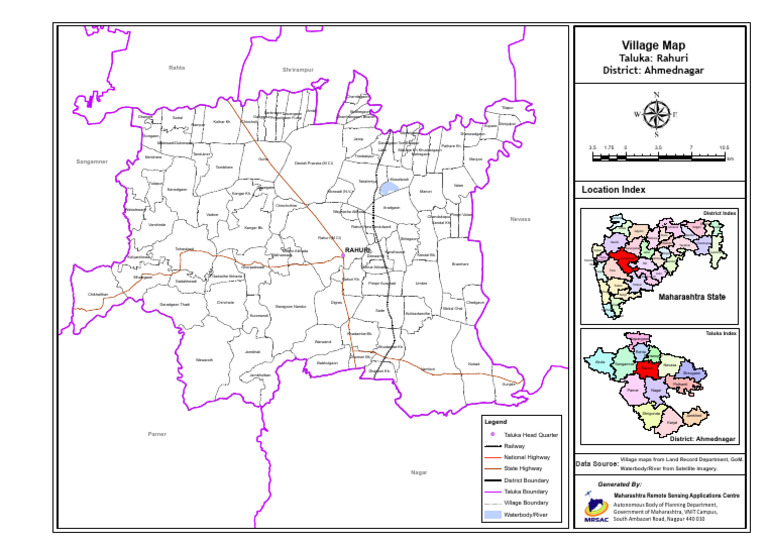 Rahuri Taluka Village Map Overview | PDF