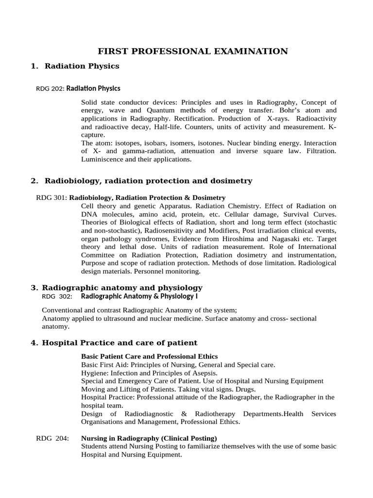 Radiography Professional Examination Guide | PDF | Radiography | Ct Scan