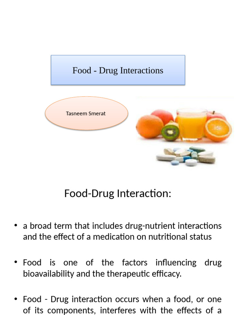 Understanding Food-Drug Interactions | PDF | Pharmaceutical Sciences ...