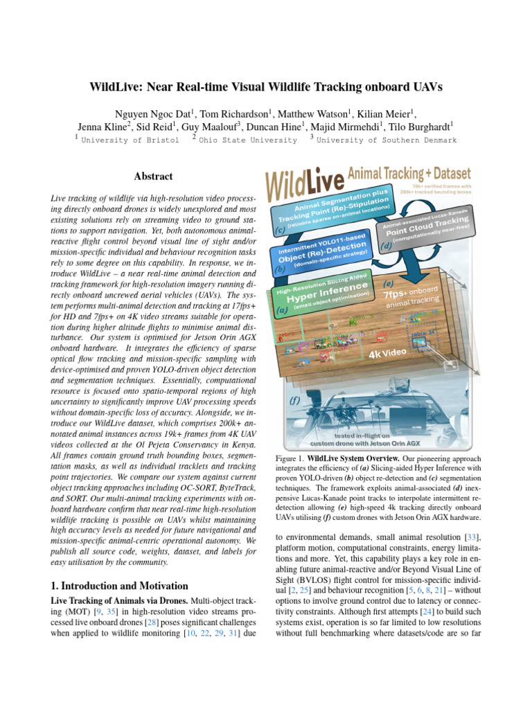 Near Real-Time Wildlife Tracking UAVs | PDF | Unmanned Aerial Vehicle ...