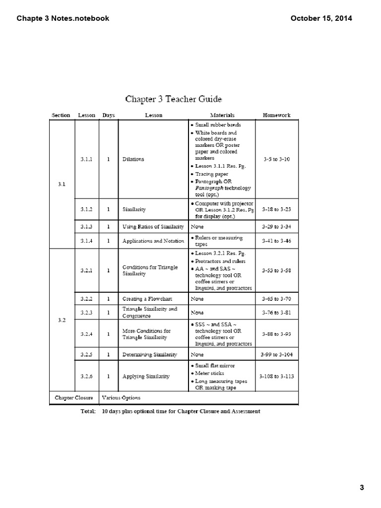 CPM Algebra1 Chapter 3 Notes 3 | PDF