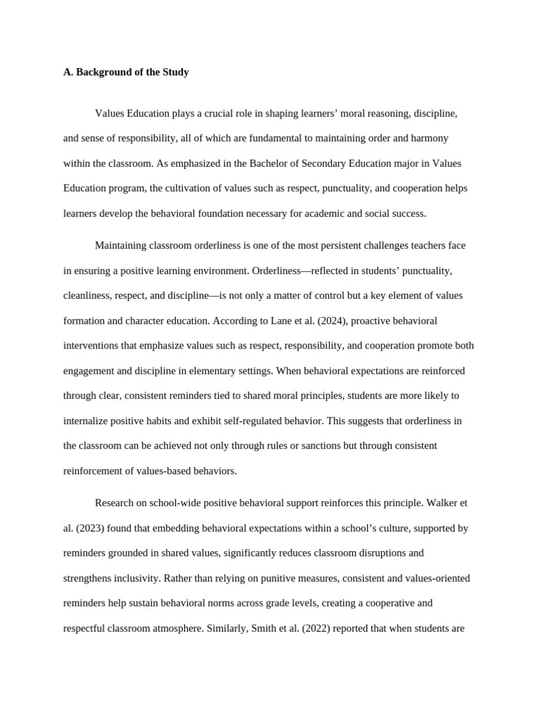 Background of The Study (Action Research) | PDF | Teachers | Disciplines