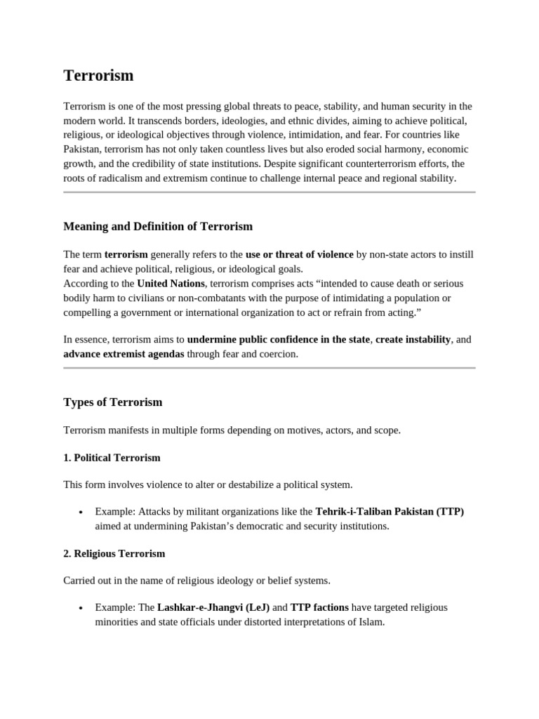 8. Terrorism | PDF | War On Terror | Extremism
