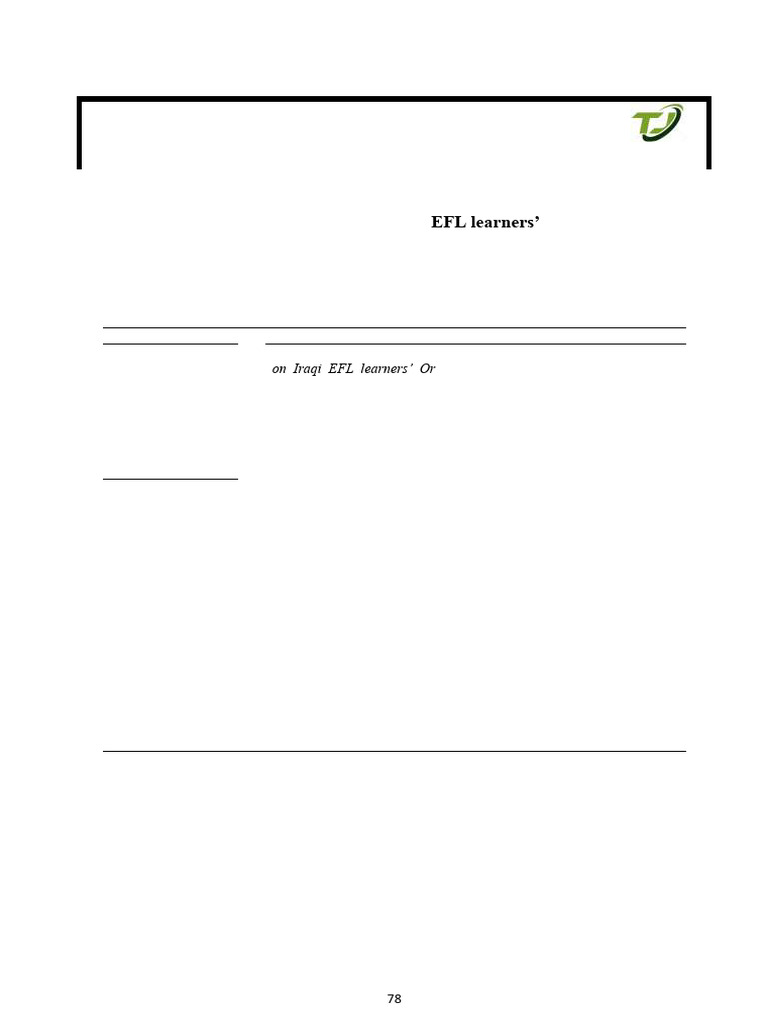 Mobile Learning's Impact on Iraqi EFL Students | PDF | Second Language ...