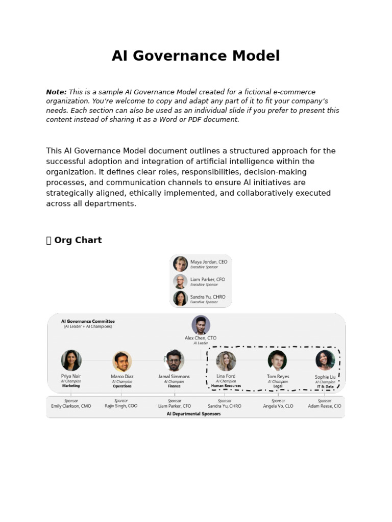 AI Governance Model | PDF | Artificial Intelligence | Intelligence (AI ...