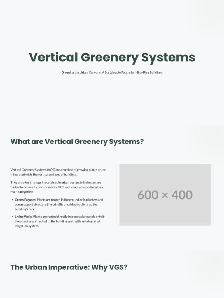 Vertical Greenery Systems in High-Rise Buildings | PDF