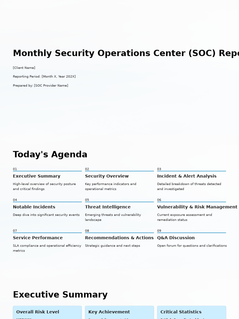 SOC Monthly Security Report: [Month X] | PDF | Security | Computer Security