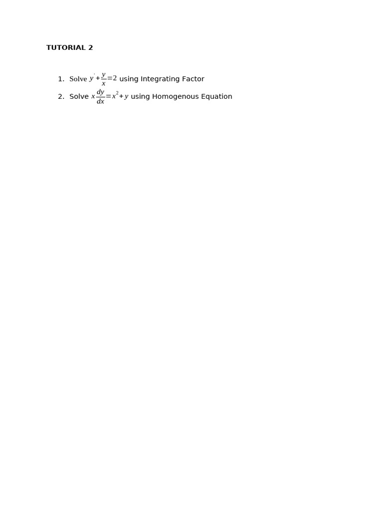 Tutorial 3 | PDF