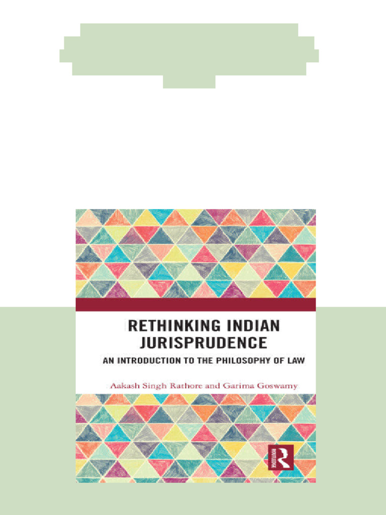 (Ebook) Rethinking Indian jurisprudence: an Introduction to the ...