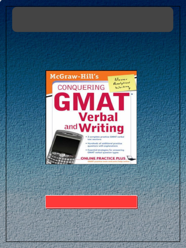McGraw Hill s Conquering GMAT Verbal and Writing 1st Edition Doug ...