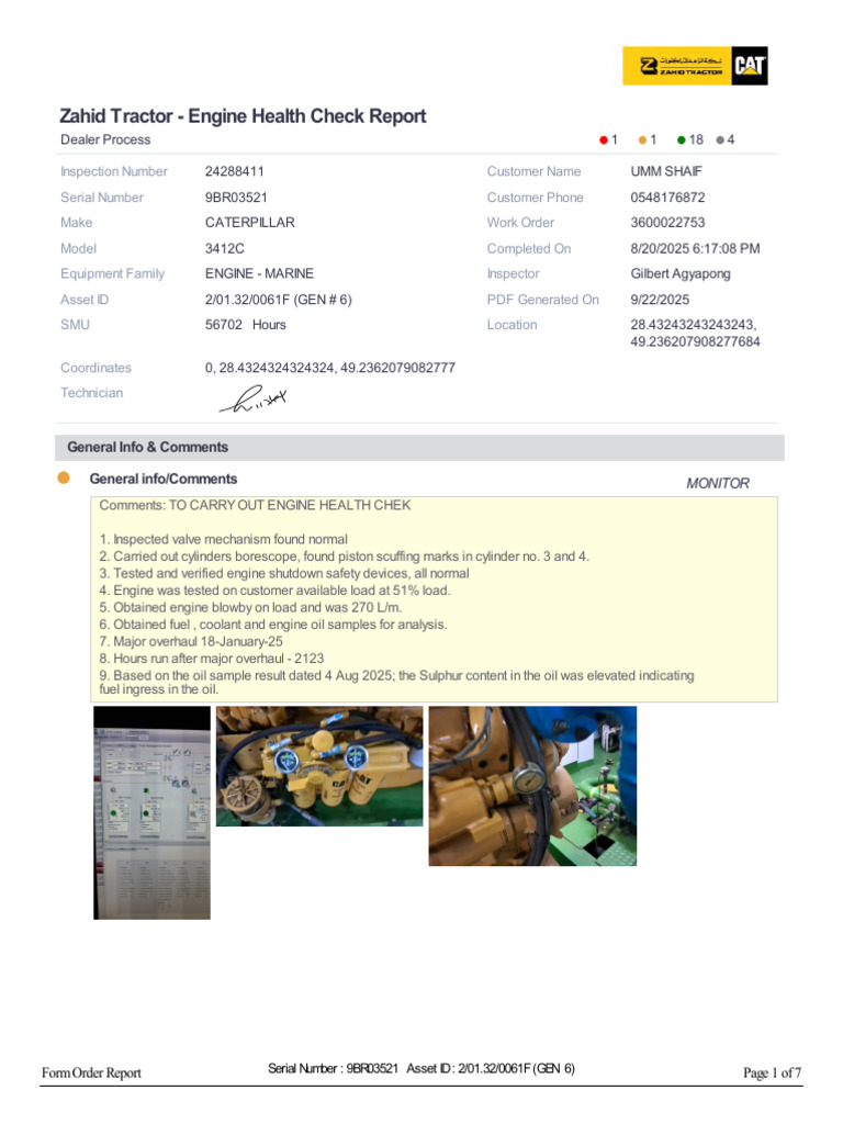 9BR03521 10-12-2025 13-16-36 Form Order | PDF | Engines | Cylinder (Engine)