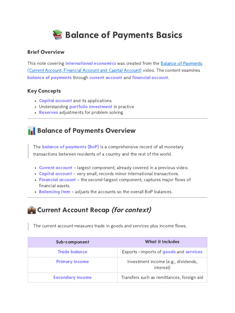 Understanding Balance of Payments Accounts | PDF | Capital Account ...