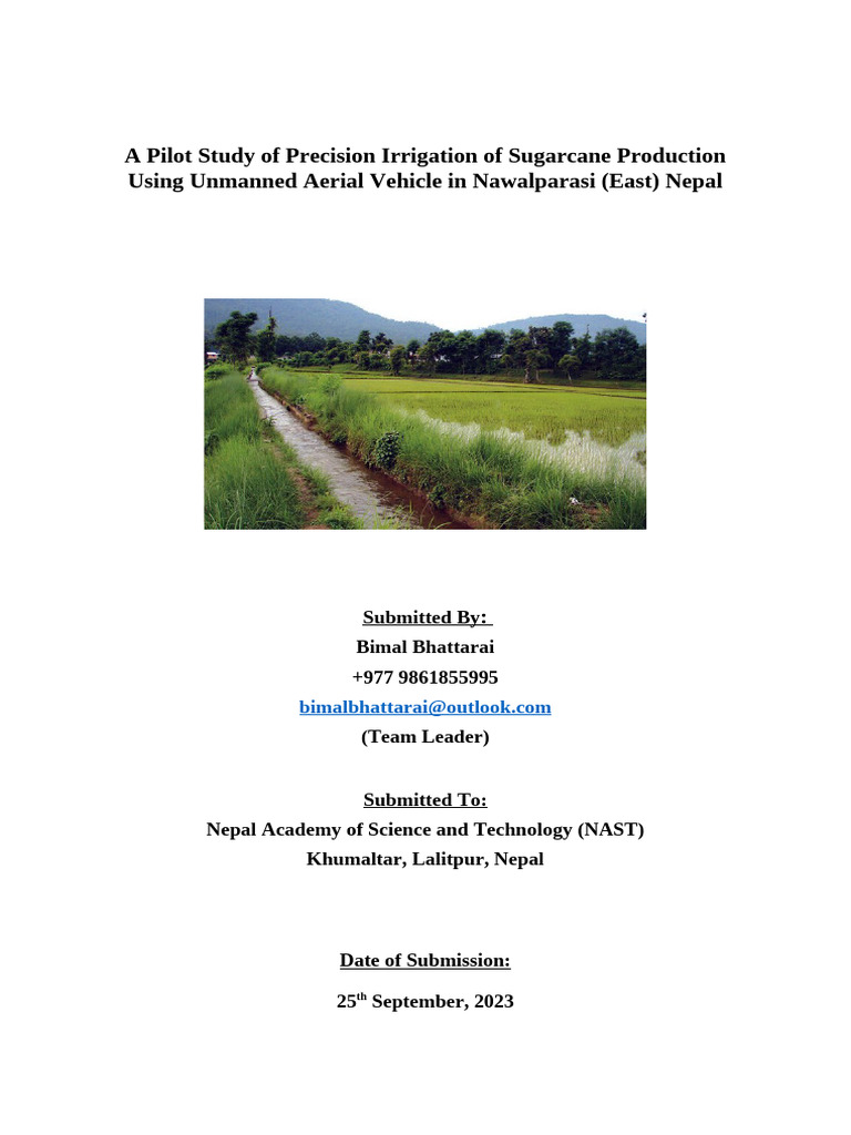 Precision Irrigation for Sugarcane in Nepal | PDF | Agriculture ...