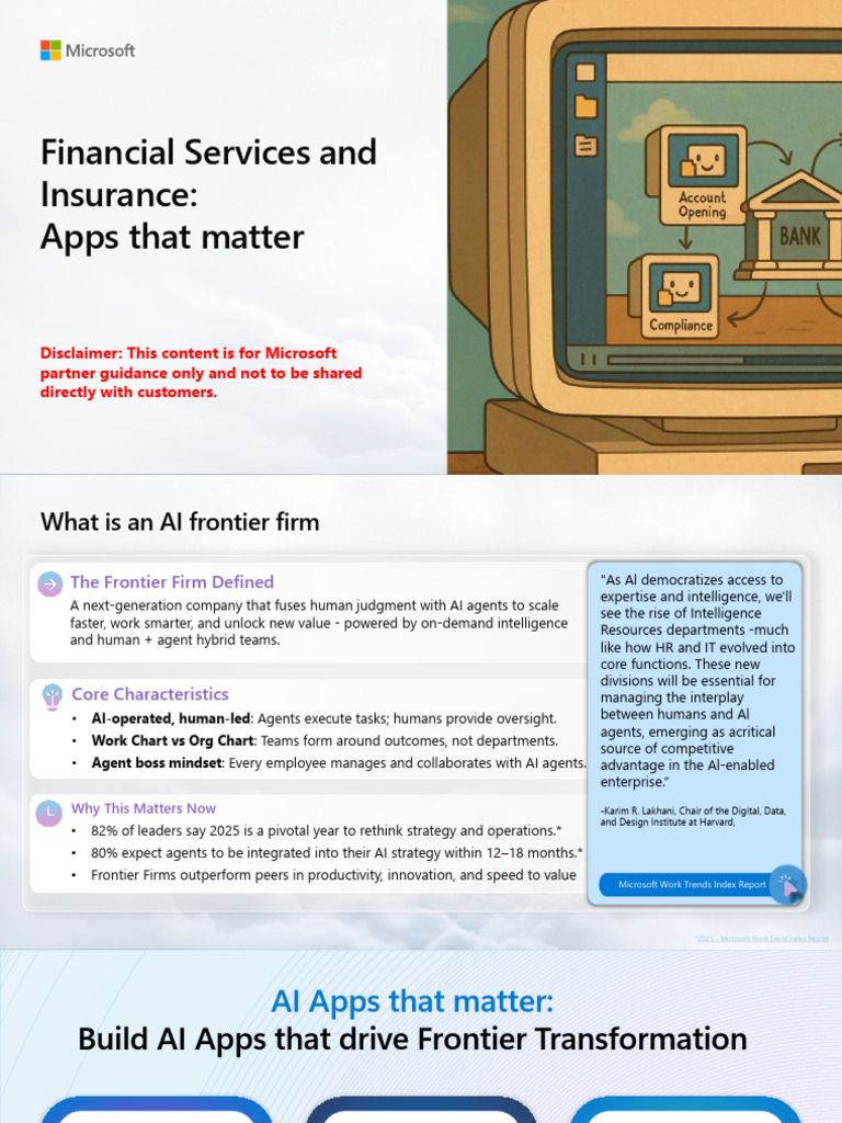 Frontier Firms: AI in Financial Services | PDF | Loans | Mortgages