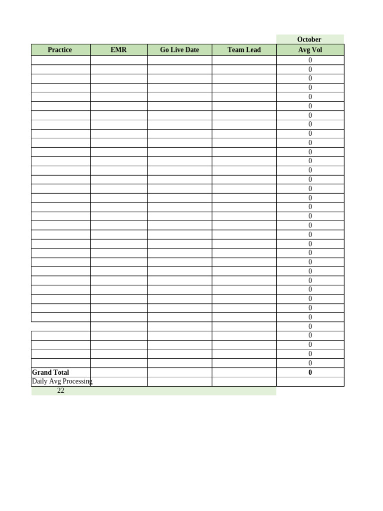 Daily Volume Tracking | PDF