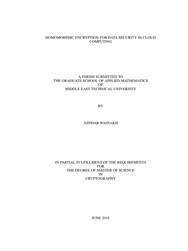 Homomorphic Encryption in Cloud Security | PDF | Cloud Computing ...