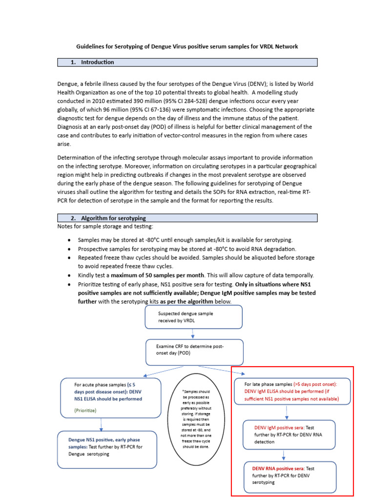 Dengue Virus Serotyping Guidelines | PDF | Reverse Transcription ...
