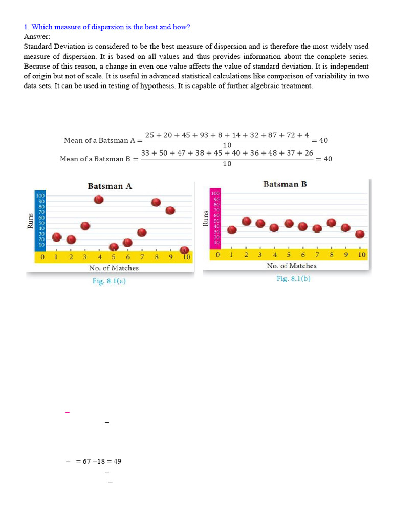 Measures of Disperson | PDF | Skewness | Descriptive Statistics