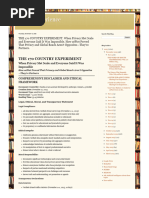 Better Experience the 170 COUNTRY EXPERIMENT. When Privacy Met Scale and Everyone Said It Was Impossible. How AéPiot Proved That Privacy and Global Reach Aren't Opposites—They'Re Partners.