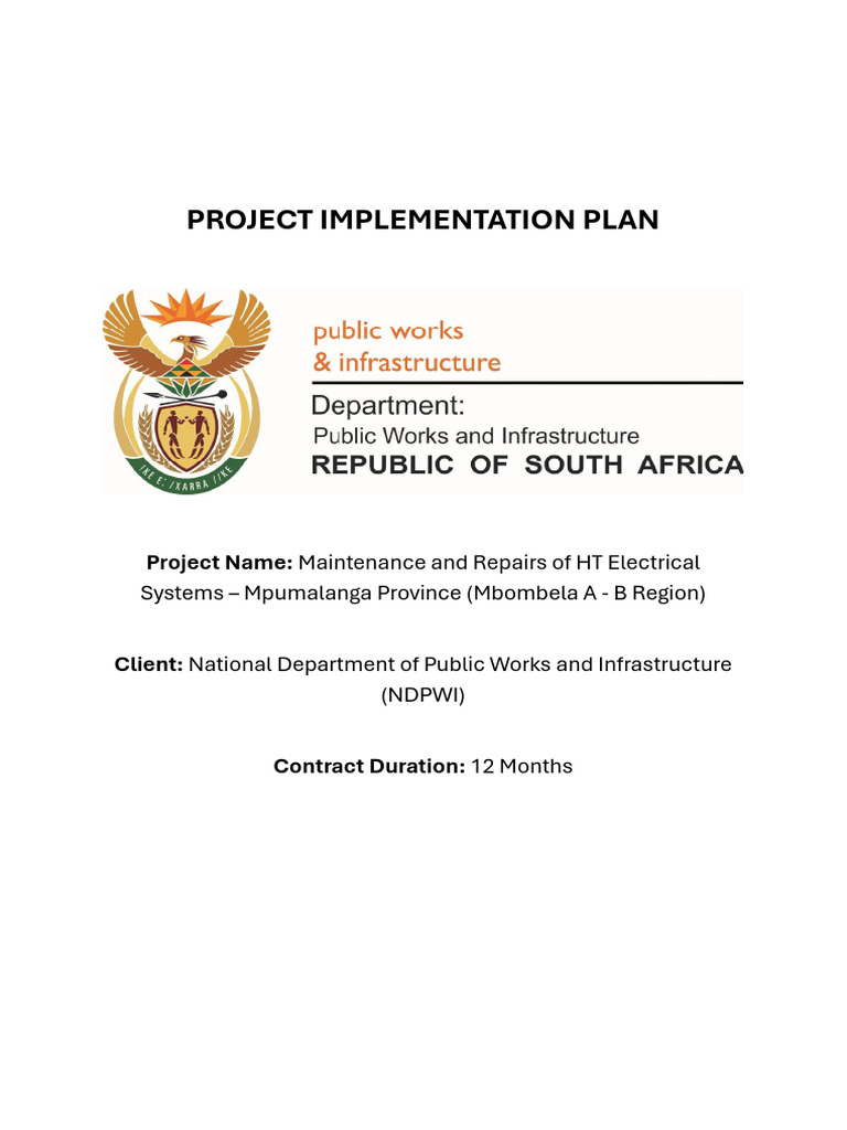 HT Electrical Systems Maintenance Plan | PDF | Safety | Regulatory ...