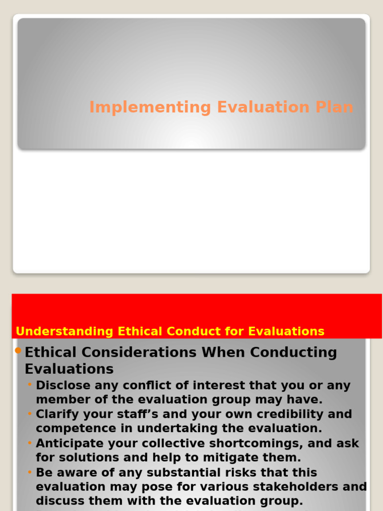 Implementing Program Evaluation Plan | PDF | Validity (Statistics ...