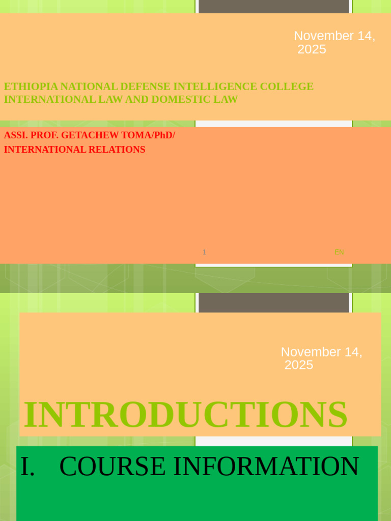 International Law and Domestic Law Course | PDF | International Law ...