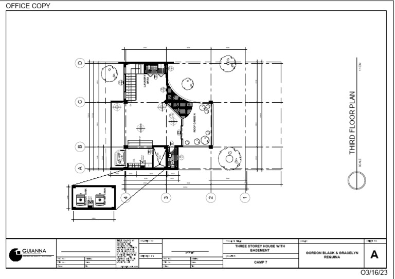 Third Floor Plan for Three-Storey House | PDF | Cleaning