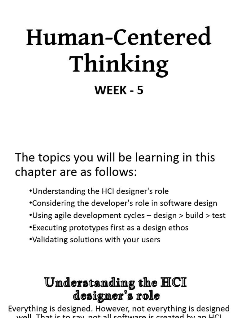 HCI Design: Roles and Agile Prototyping | PDF | Software Development ...