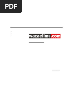 Test Historia Ya Tanzania Na Maadili | PDF