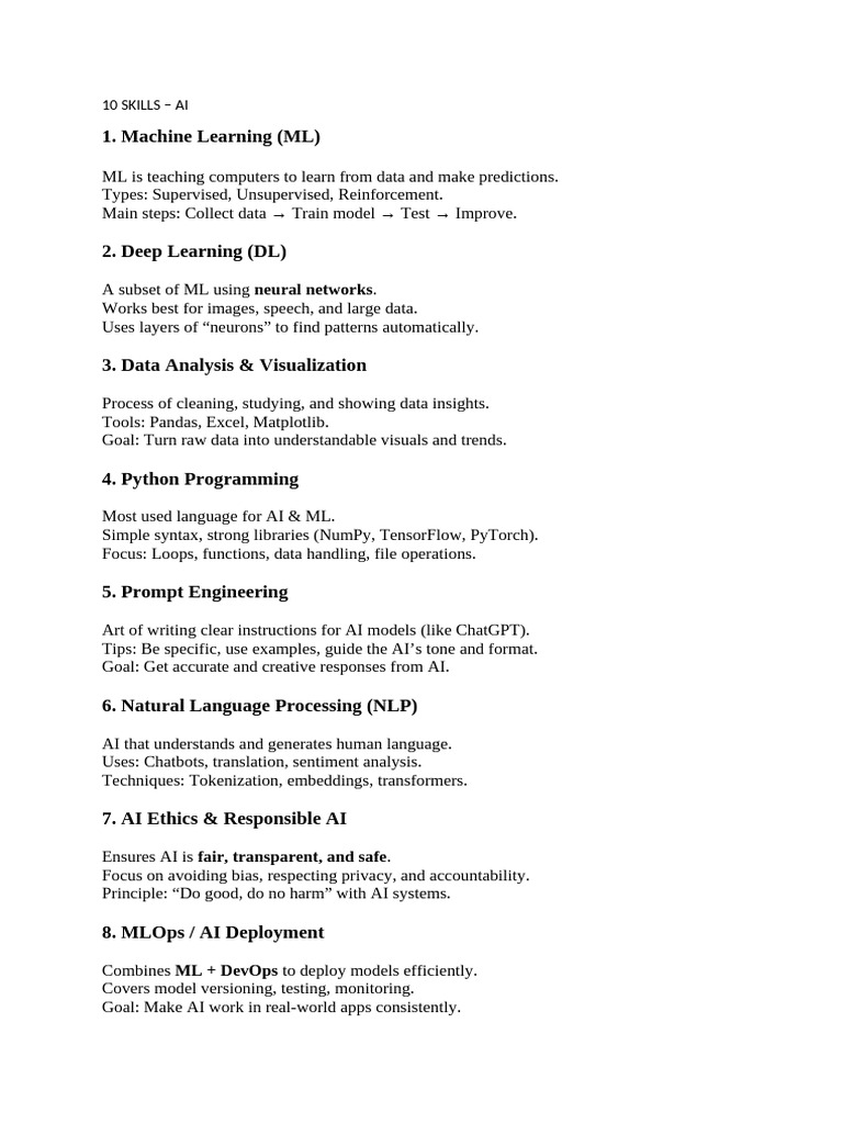 Essential AI Skills for Career Growth | PDF | Machine Learning ...