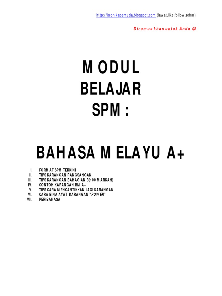Modul Spm Bahasa Melayu