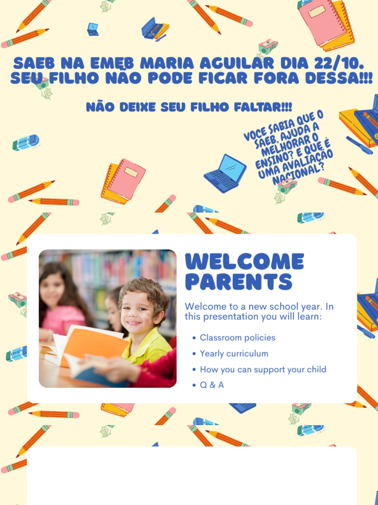 Back To School Night Parent Introduction Educational Presentation PDF | PDF