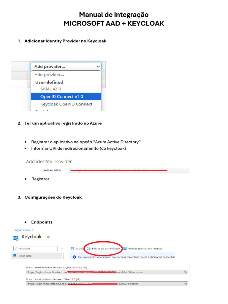 Integração Microsoft AAD com Keycloak | PDF
