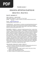 Educatie Plastica Si Metodica