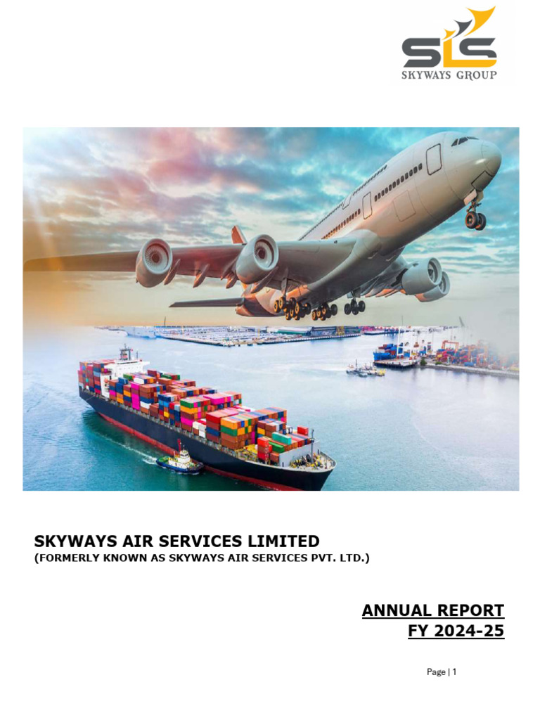 Skyways Air Services Annual Report FY 2025 | PDF | Corporate Social ...